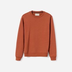 Everlane 365 Fleece Crew in Red Rock